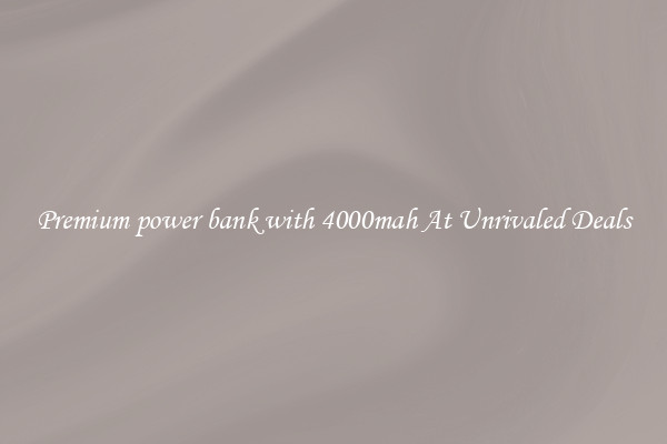 Premium power bank with 4000mah At Unrivaled Deals