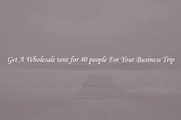 Get A Wholesale tent for 40 people For Your Business Trip