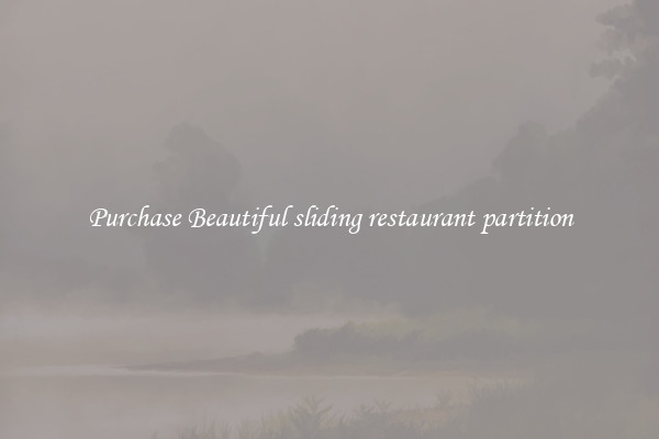 Purchase Beautiful sliding restaurant partition