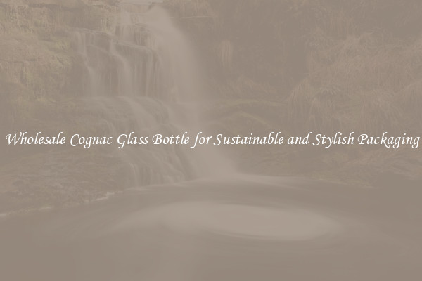 Wholesale Cognac Glass Bottle for Sustainable and Stylish Packaging