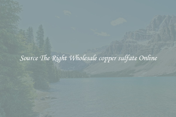 Source The Right Wholesale copper sulfate Online
