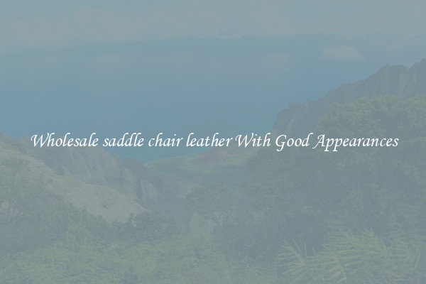 Wholesale saddle chair leather With Good Appearances